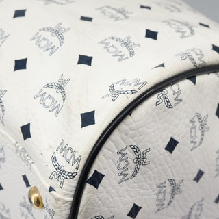 MCM Visetos Handbag Canvas and Leather