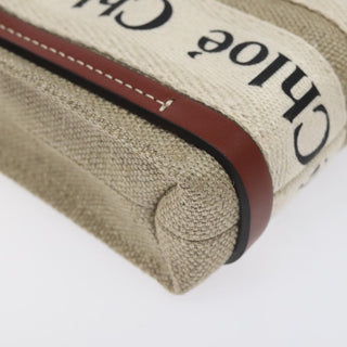 Chloe Woody Tote Canvas with Leather