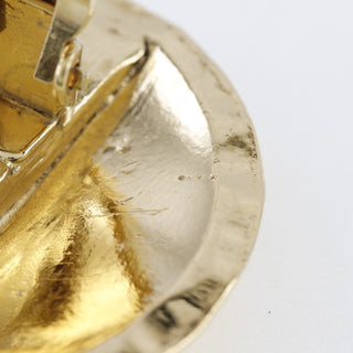 Chanel Vintage Round CC Clip-On Earrings Metal