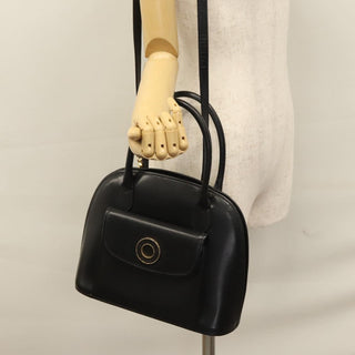 Celine Circle Logo Handbag Leather