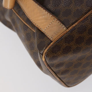 Celine Vintage Drawstring Flap Backpack Macadam Coated Canvas