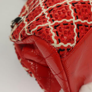 Chanel Just Mademoiselle Bag Woven Stitch Patent