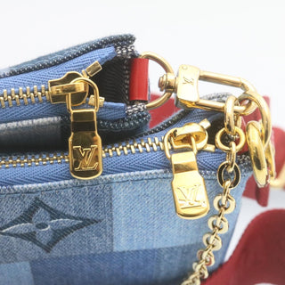 Louis Vuitton Multi Pochette Accessoires Damier and Monogram Patchwork Denim