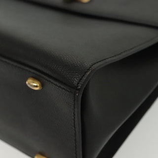 Celine Vintage Convertible Turnlock Top Handle Bag Leather