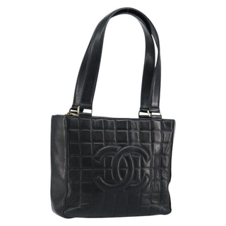Chanel Chocolate Bar CC Tote Quilted Leather