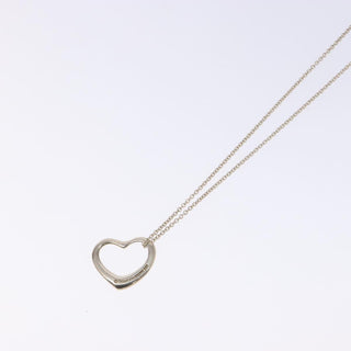 Tiffany & Co. Elsa Peretti Open Heart Pendant Necklace Sterling Silver