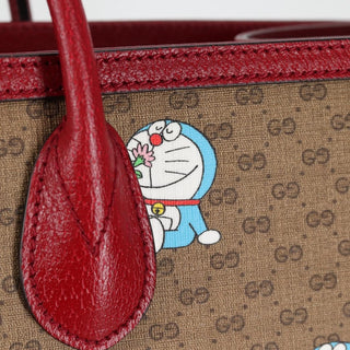 Gucci Doraemon Tote Printed Mini GG Coated Canvas