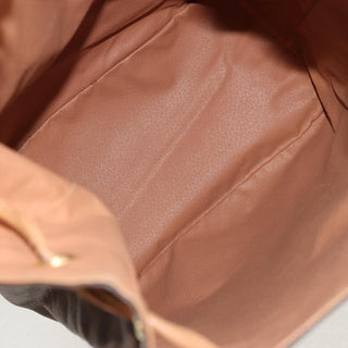 Celine Vintage Drawstring Flap Backpack Macadam Coated Canvas