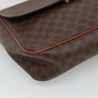 Celine Vintage Macadam Shoulder Bag Canvas and Leather