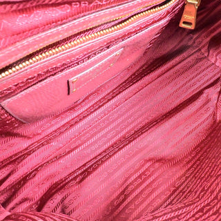 Prada Front Zip Convertible Satchel Vitello Daino