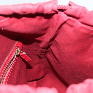 Gucci Logo Drawstring Backpack Striped Canvas