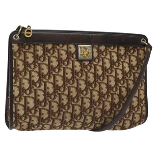 Christian Dior Vintage Trotter Shoulder Bag Canvas