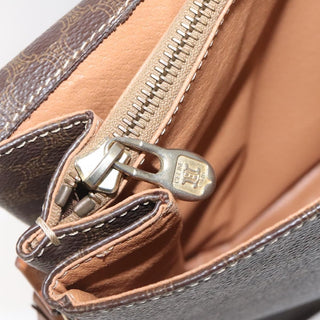 Celine Vintage Macadam Shoulder Bag Canvas and Leather