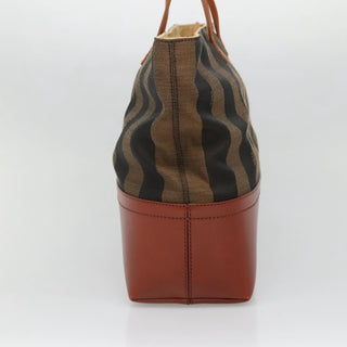 Fendi Pequin Roll Tote Canvas and Leather