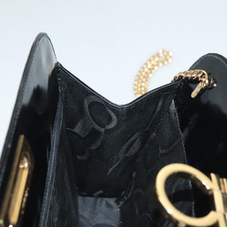 Salvatore Ferragamo Gancini Shoulder Bag Patent Leather