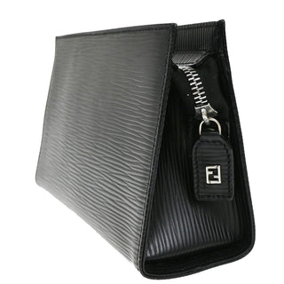 Fendi FENDI Logo Clutch Leather