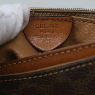 Celine Vintage Macadam Shoulder Bag Canvas and Leather