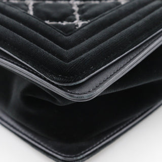 Chanel Boy Flap Bag Quilted Velvet