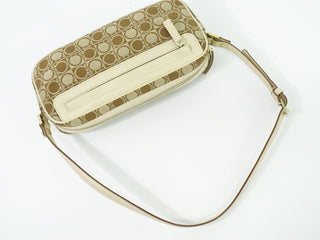 Salvatore Ferragamo Gancini Shoulder Bag Canvas
