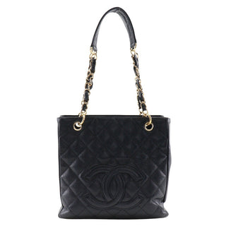Chanel Petite Shopping Tote Quilted Caviar