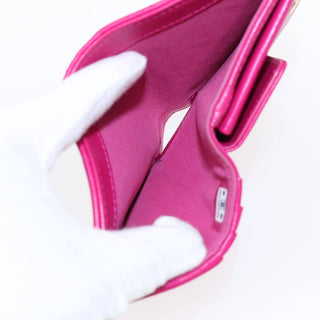 Chanel Textured CC Bifold Wallet Quilted Caviar