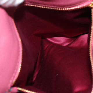 Miu Miu Convertible Madras Side Zip Satchel Grainy Leather