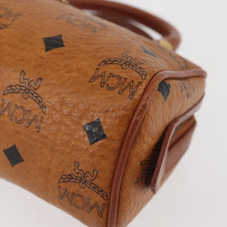 MCM Visetos Handbag Canvas and Leather