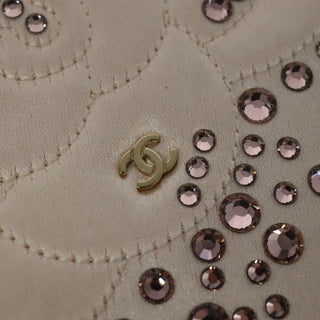 Chanel Camellia Diamante Convertible Clutch Crystal Embellished Satin