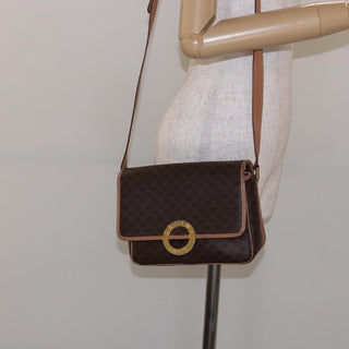 Celine Vintage Macadam Shoulder Bag Canvas
