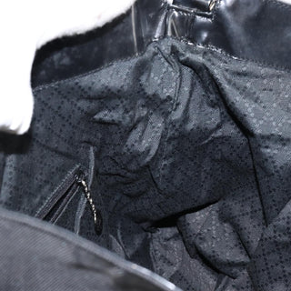 Gucci Vintage Bamboo Handle Open Hobo Nylon