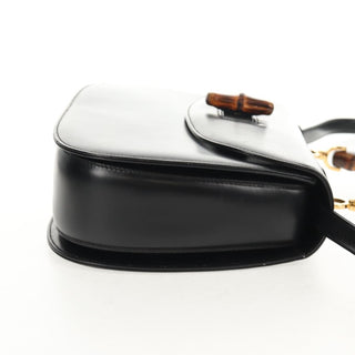 Gucci Vintage Convertible Bamboo Top Handle Bag Leather