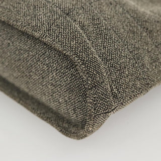 Chanel Vintage Chocolate Bar Metal Ring Tote Quilted Canvas