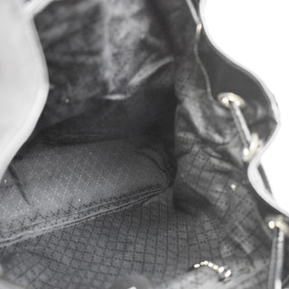 Gucci Vintage Bamboo Backpack Nylon and Patent Leather