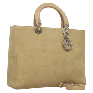 Christian Dior Lady Dior Bag Cannage Quilt Suede