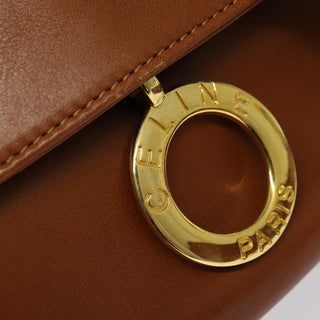 Celine Vintage Circle Logo Crossbody Bag Leather