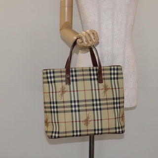 Burberry Top Handle Tote Haymarket Coated Canvas