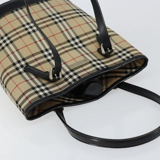 Burberry Nova Check Tote Canvas and Leather