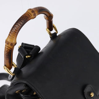 Gucci Vintage Bamboo Backpack Leather