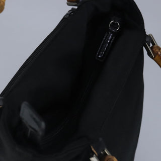 Gucci Bamboo Zip Pouch Nylon & Leather