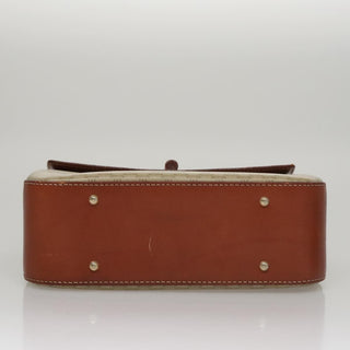 Celine Vintage Convertible Top Handle Bag Macadam Coated Canvas