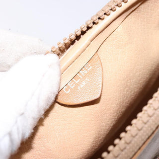 Celine Vintage Macadam Shoulder Bag Canvas and Leather