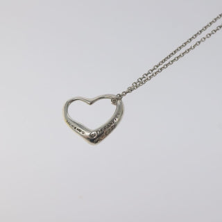 Tiffany & Co. Elsa Peretti Open Heart Pendant Necklace Sterling Silver