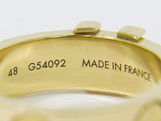 Louis Vuitton Empreinte LV Band Ring 18K Yellow Gold