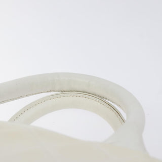 Chanel Vintage Logo Bowler Bag Quilted Canvas