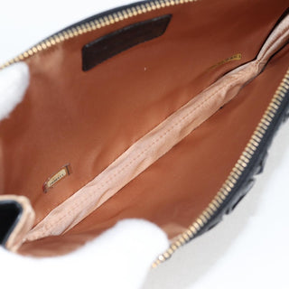 Chanel CC Chain Fringe Wristlet Clutch Quilted Leather