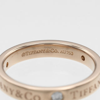 Tiffany & Co. Flat Ring K18 Pink Gold / 3P Diamond