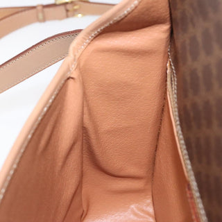 Celine Vintage Macadam Shoulder Bag Canvas and Leather