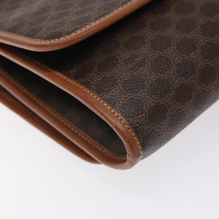 Celine Vintage Macadam Shoulder Bag Canvas and Leather