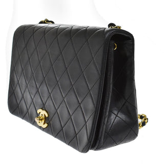 Chanel Vintage Full Flap Bag Quilted Lambskin