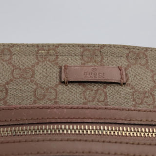 Gucci Front Zip Flat Messenger Bag GG Coated Canvas